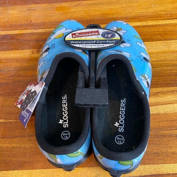 NWT Sloggers Womens size 10 Blue Bees rain and garden boots/shoes - Picture 6 of 7